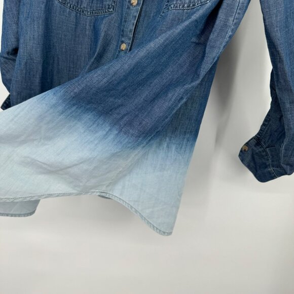 J.Jill Denim Women's Ombre Button-Down Shirt size Small - Picture 8 of 10